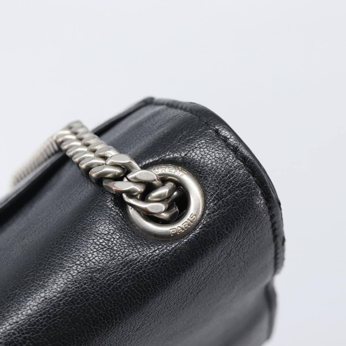 Saint Laurent West Hollywood Leather Black Leather Shoulder Bag Bag (Pre-Owned)