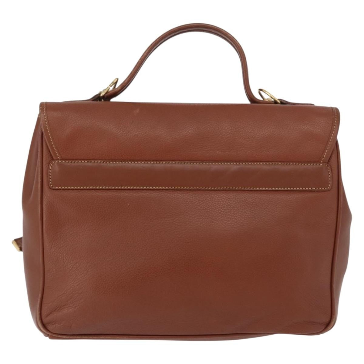 Gucci Vintage Leather Brown Leather Handbag (Pre-Owned)