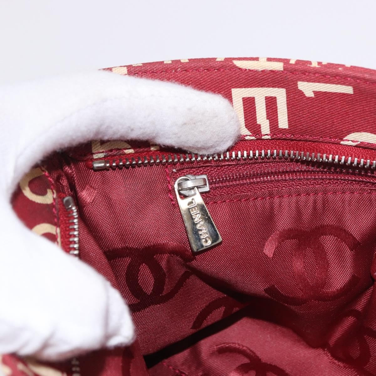 Chanel Vintage Clutch Canvas Red Canvas Clutche & Pouche Bag (Pre-Owned)