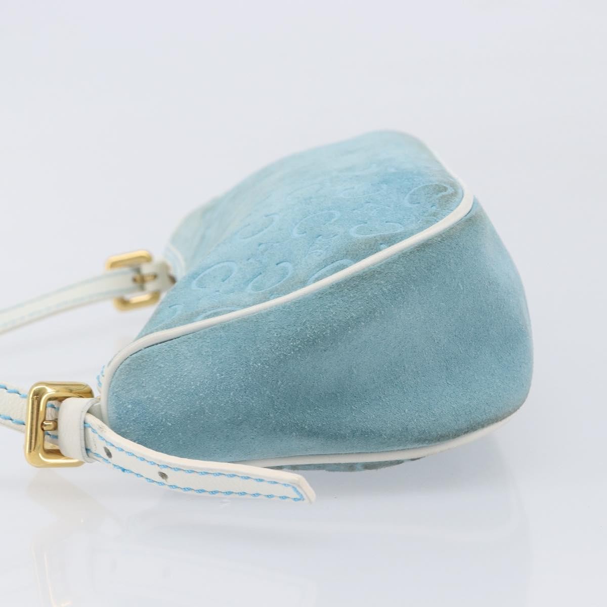 Celine C Macadam Suede Turquoise Suede Handbag (Pre-Owned)