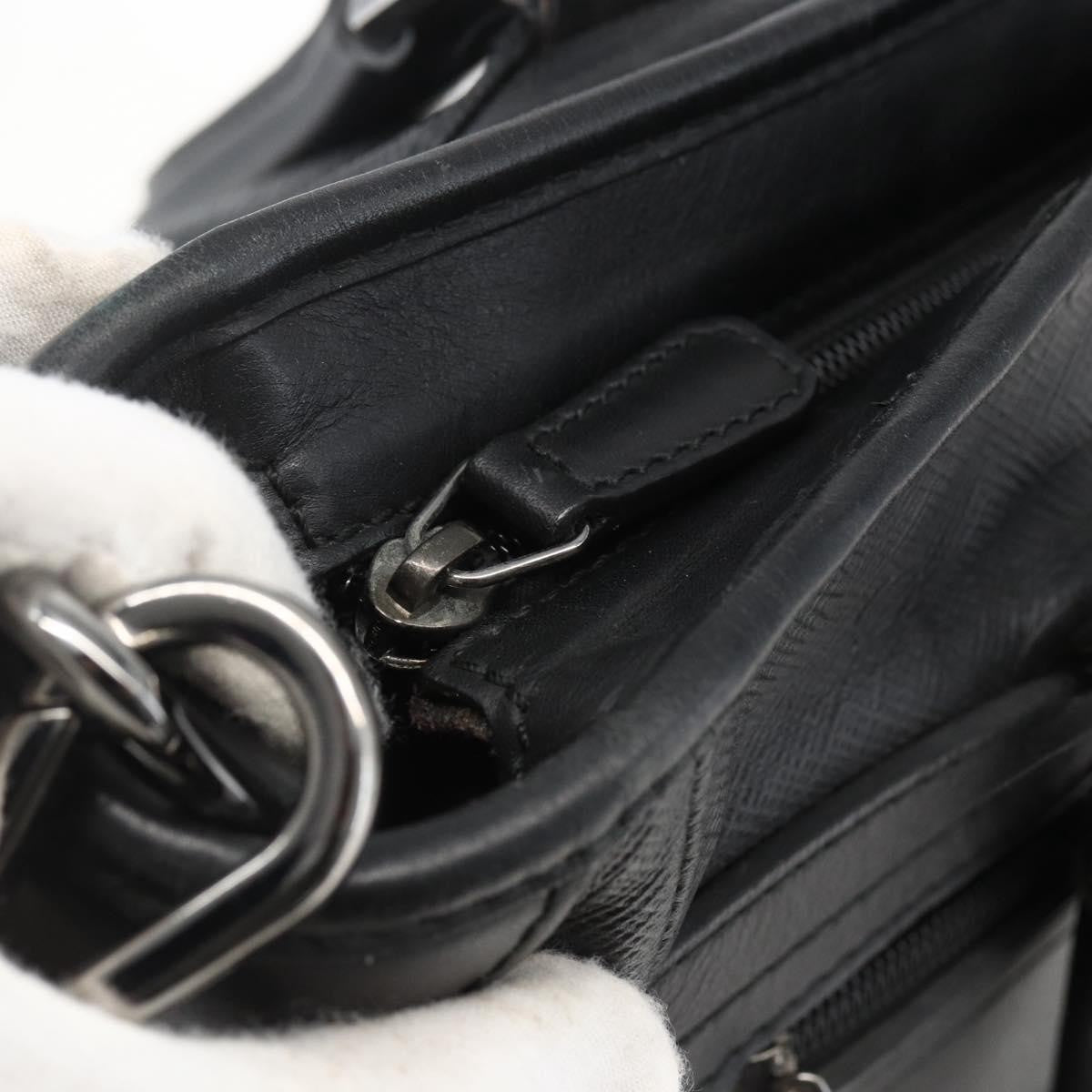 Salvatore Ferragamo Vintage Leather Black Leather Tote Bag Bag (Pre-Owned)