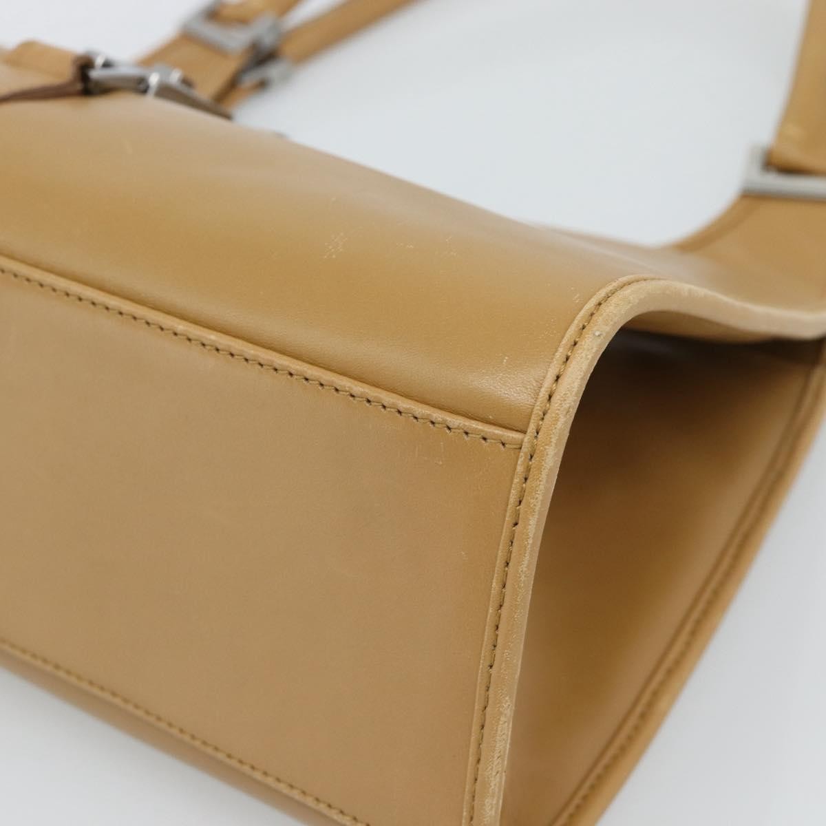 Gucci Jackie O Leather Beige Leather Handbag (Pre-Owned)