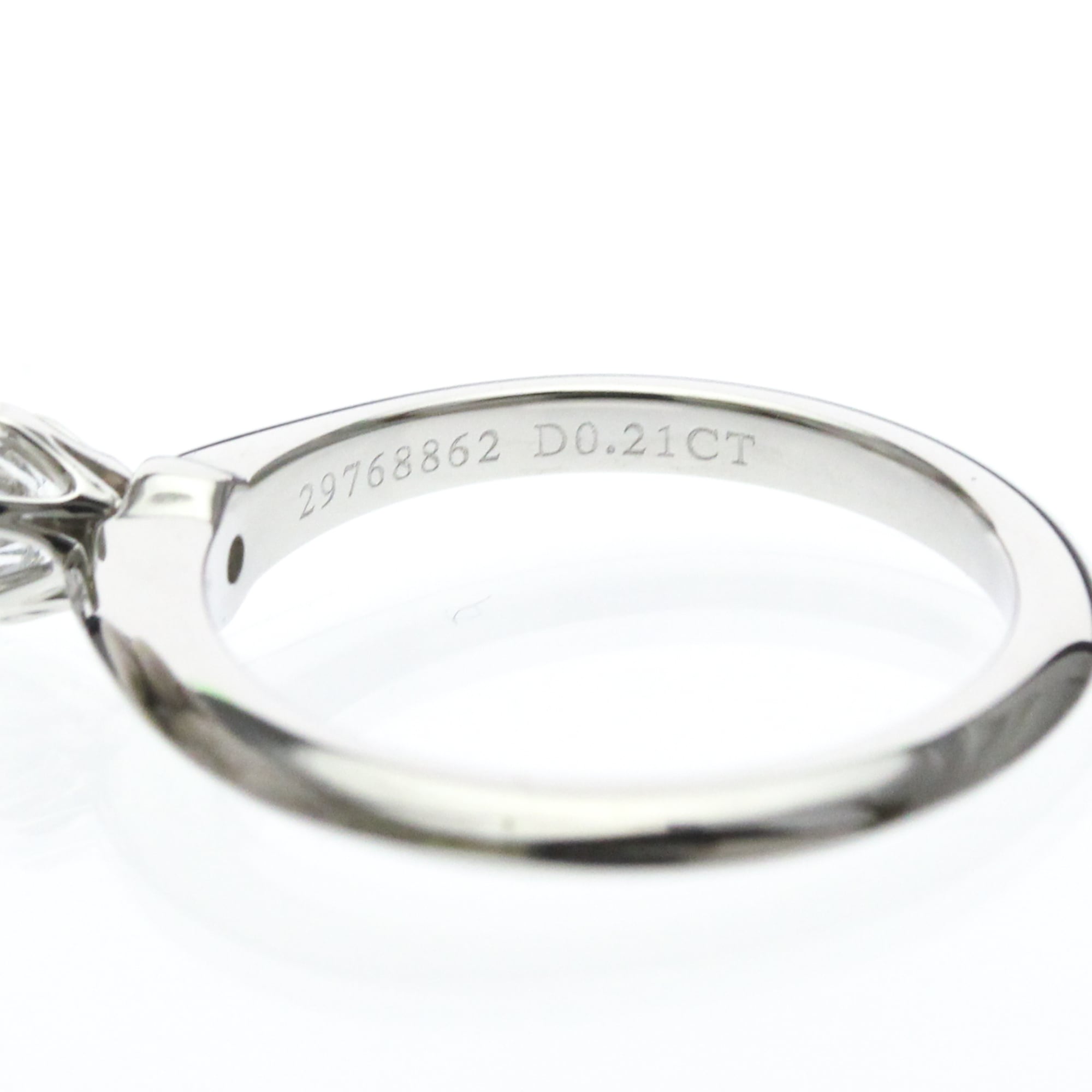Tiffany & Co. Tiffany Setting Solitaire Platinum With Diamond Silver Platinum Ring Jewelry (Pre-Owned)