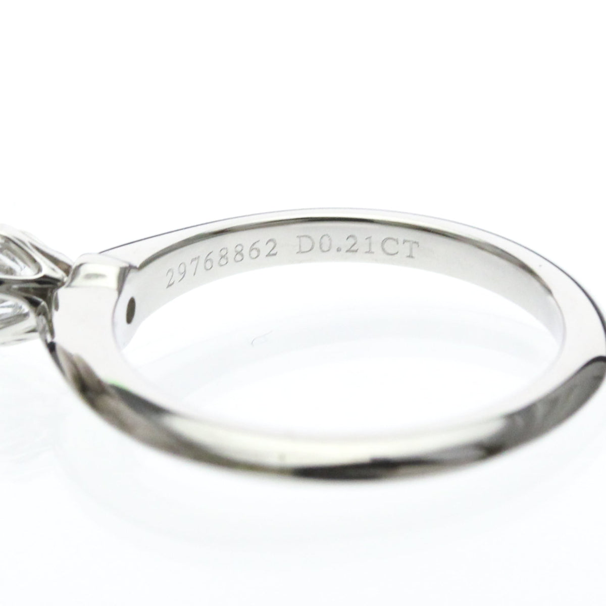 Tiffany & Co. Tiffany Setting Solitaire Platinum With Diamond Silver Platinum Ring Jewelry (Pre-Owned)