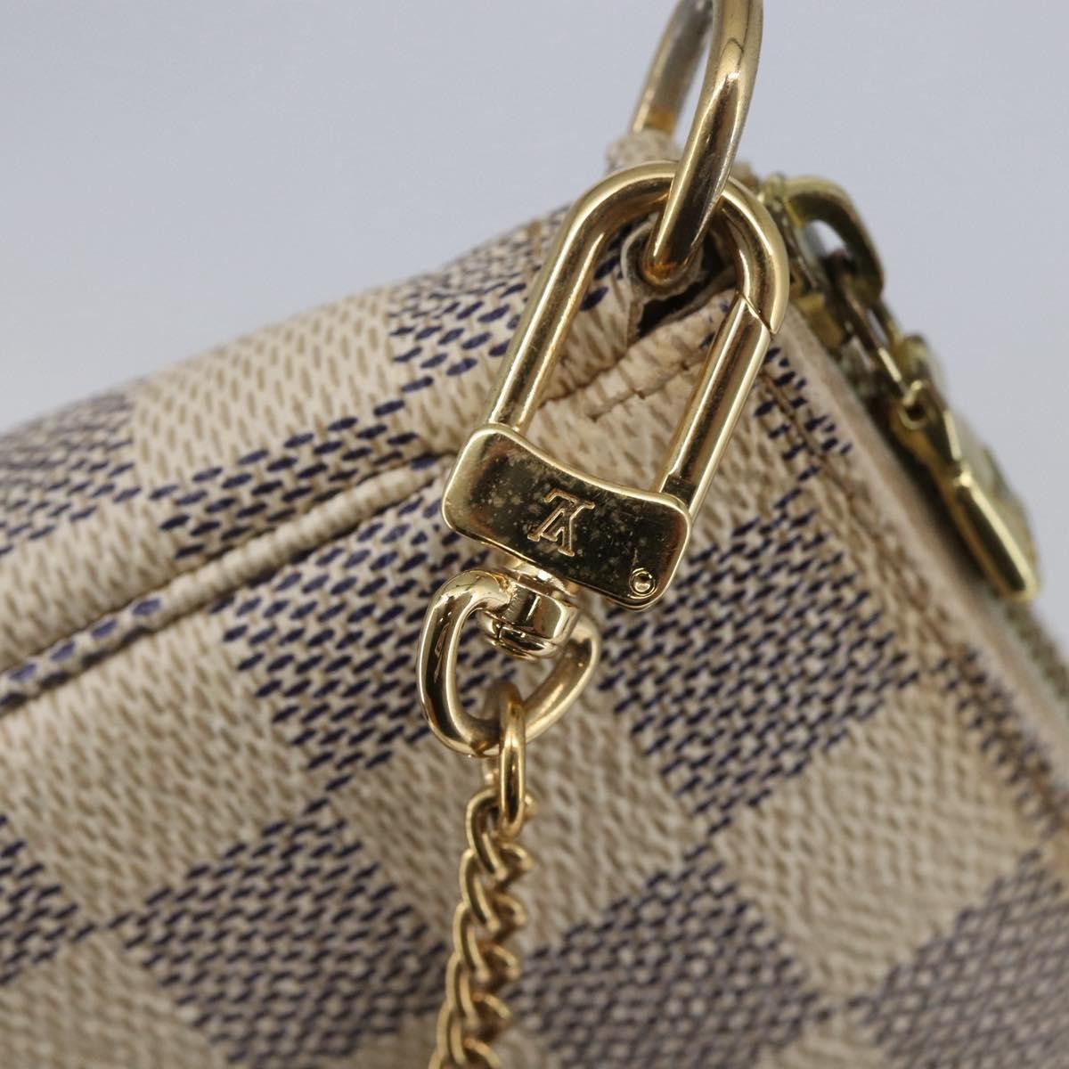 Louis Vuitton Mini Pochette Damier Beige Canvas Clutche & Pouche Bag (Pre-Owned)