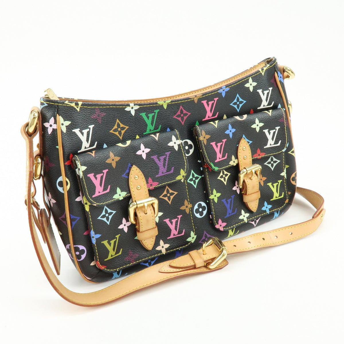 Louis Vuitton Lodge Monogram Multicolor Black Canvas Handbag (Pre-Owned)