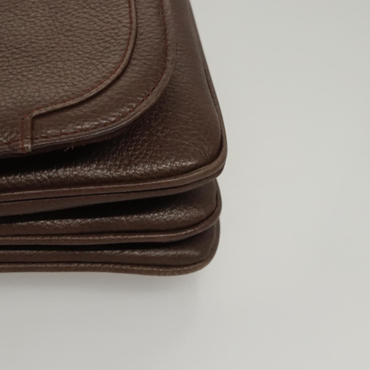 Bally Vintage Leather Brown Leather Shoulder Bag Bag (Pre-Owned)