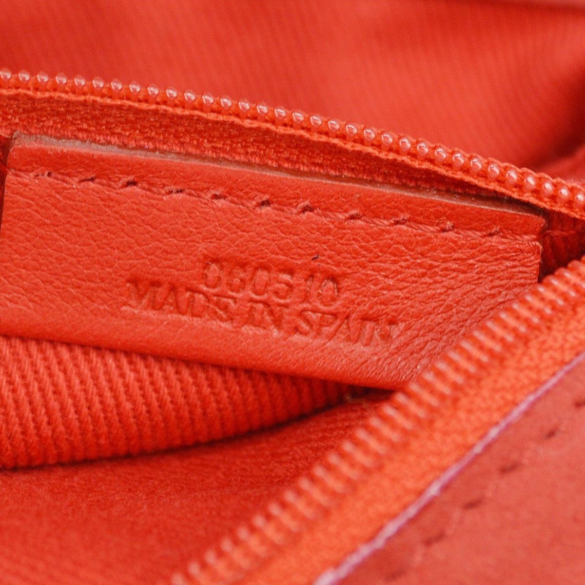 Loewe Anagram Leather Red Suede Tote Bag Bag (Pre-Owned)