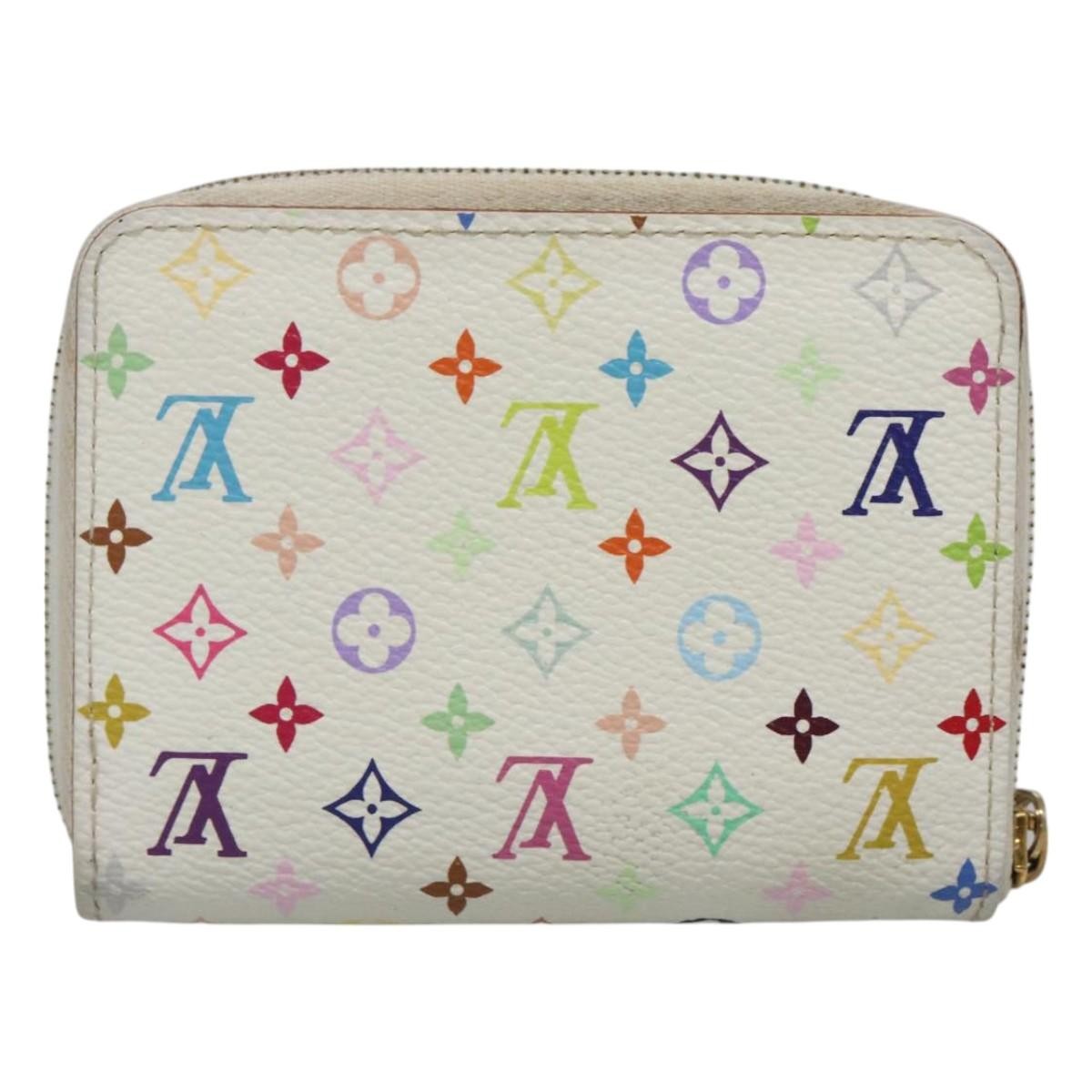 Louis Vuitton Porte-Monnaie Zippy Monogram Multicolor White Canvas Wallets Accessory (Pre-Owned)