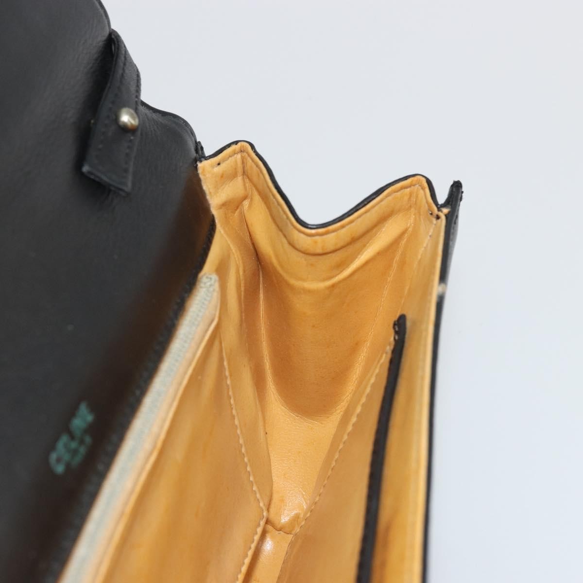 Celine Vintage Horsebit Sling Leather Black Leather Shoulder Bag Bag (Pre-Owned)