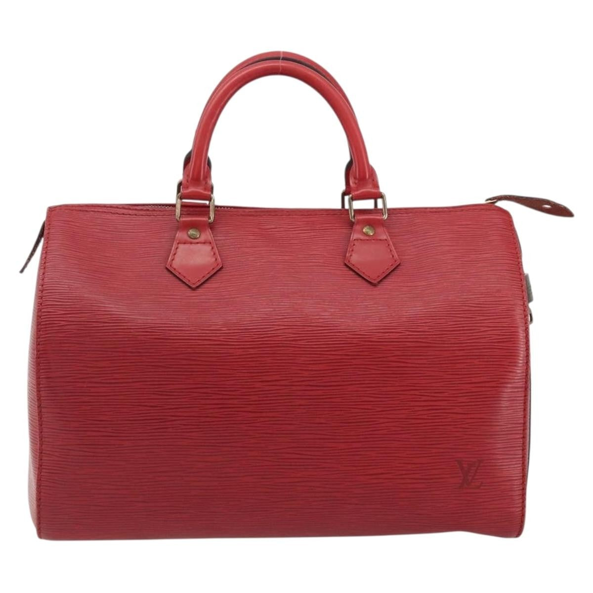 Louis Vuitton Speedy Epi Leather Red Leather Handbag (Pre-Owned)