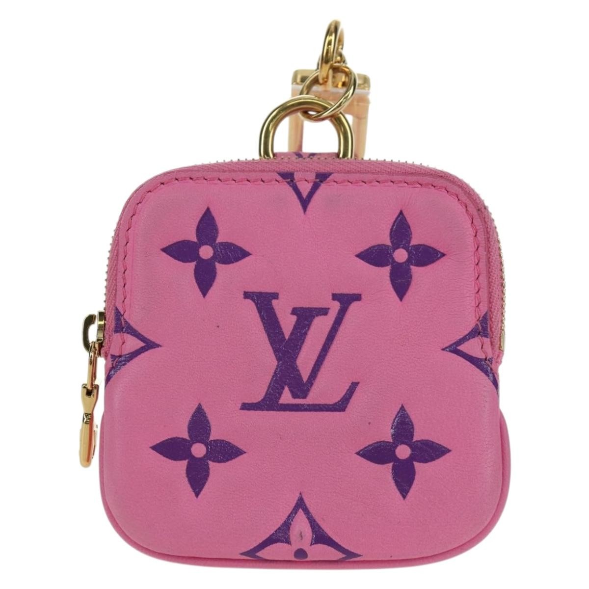 Louis Vuitton Lanyard Multipochette Coin Case Monogram Empreinte Pink Canvas Wallets Accessory (Pre-Owned)