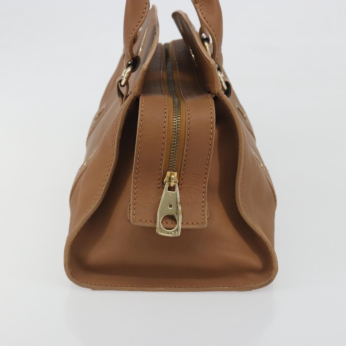 Celine Vintage Leather Brown Leather Handbag (Pre-Owned)