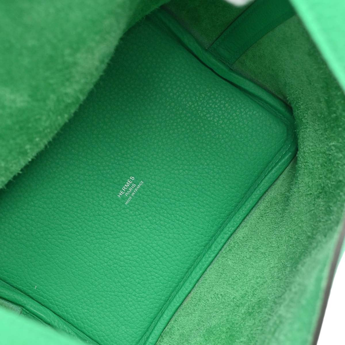 Hermes Picotin Lock Clemence Green Leather Handbag (Pre-Owned)