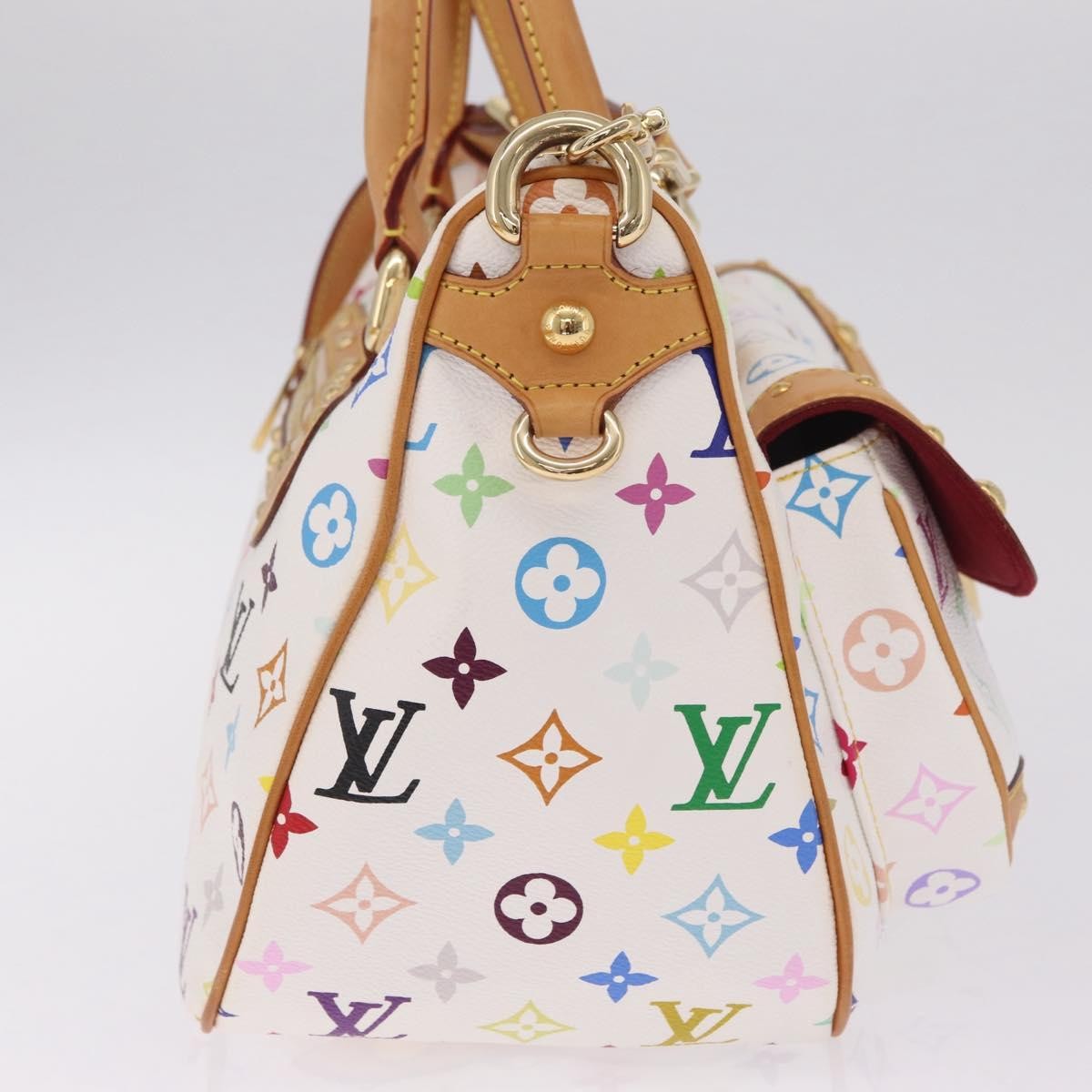 Louis Vuitton Rita Monogram Multicolor White Canvas Handbag (Pre-Owned)