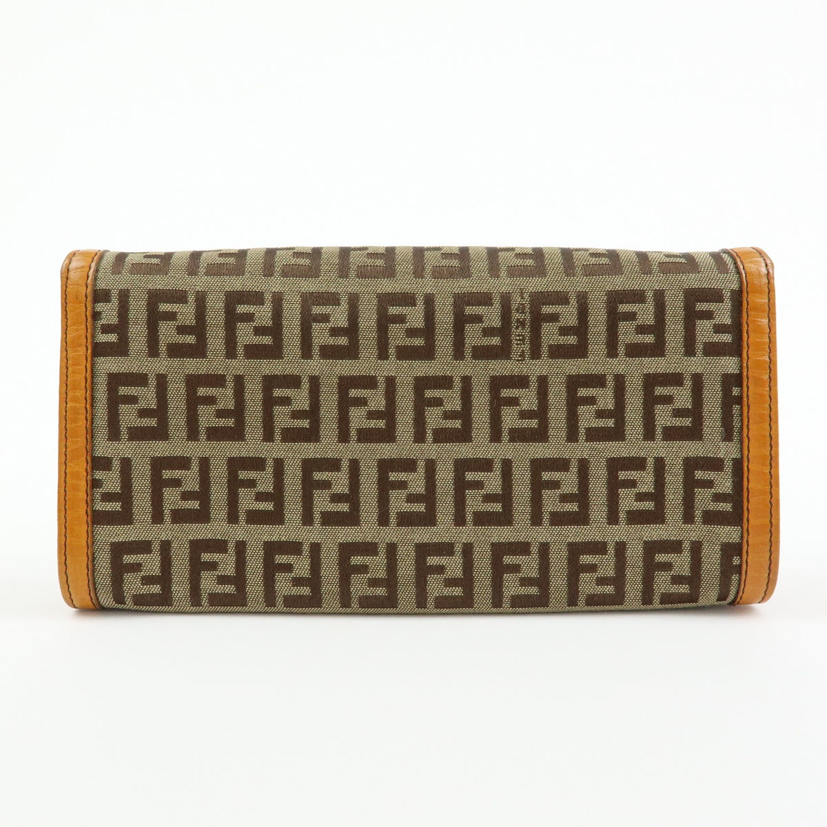 Fendi Bifold Zucca Coated Canvas Beige Canvas Wallets Accessory (Pre-Owned)