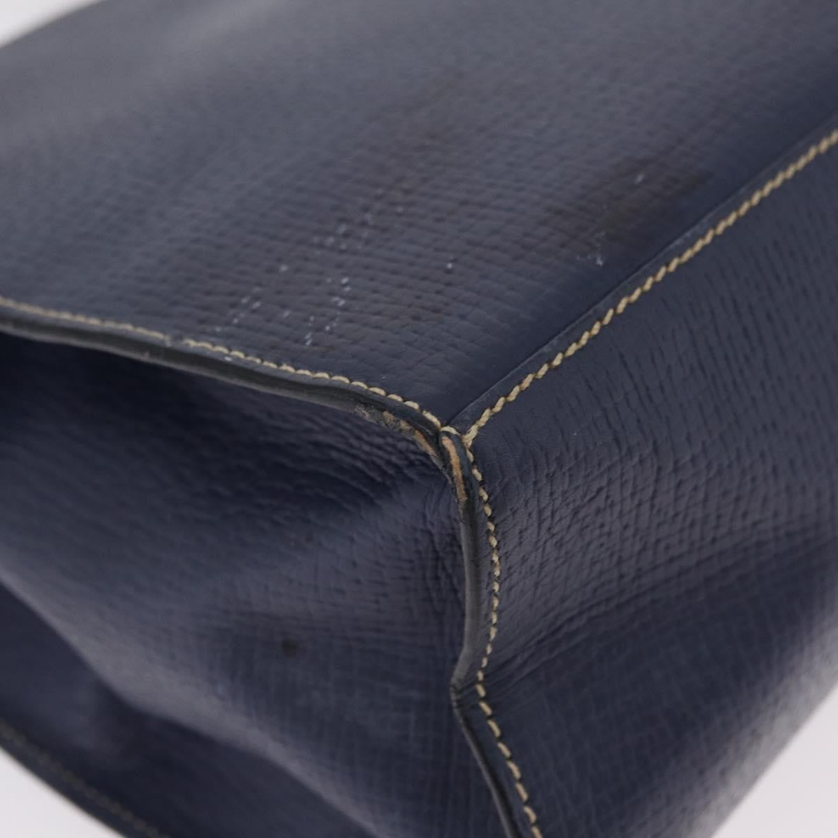 Loewe Tote Leather Navy Leather Tote Bag Bag (Pre-Owned)