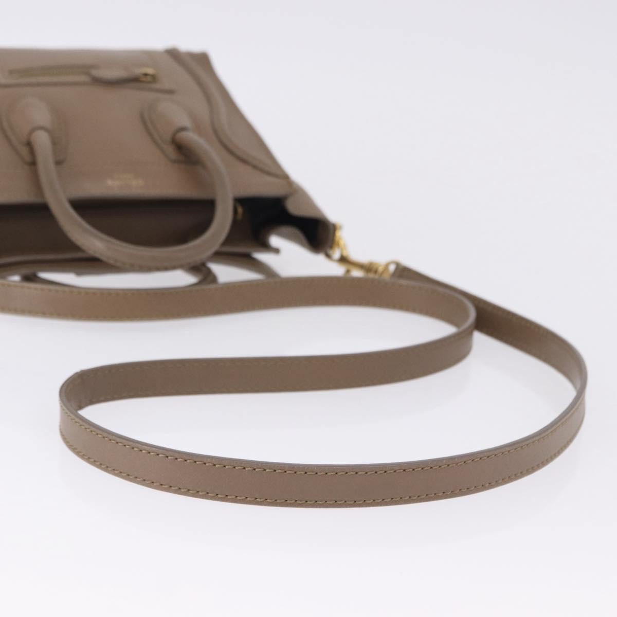 Celine Shopper Luggage Leather Beige Leather Handbag (Pre-Owned)