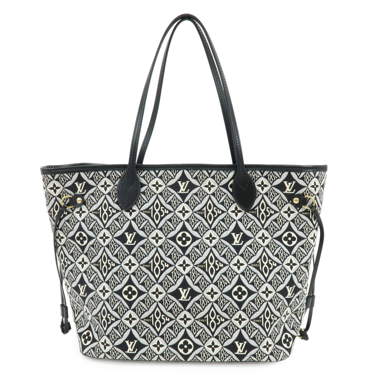 Louis Vuitton Neverfull Nm Limited Edition Since 1854 Monogram Jacquard Black Canvas Tote Bag Bag (Pre-Owned)