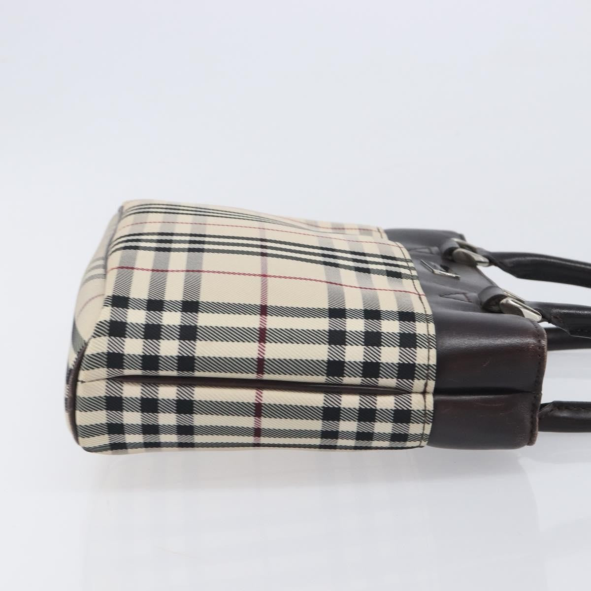 Burberry Nova Check Nova Check Canvas Beige Canvas Handbag (Pre-Owned)