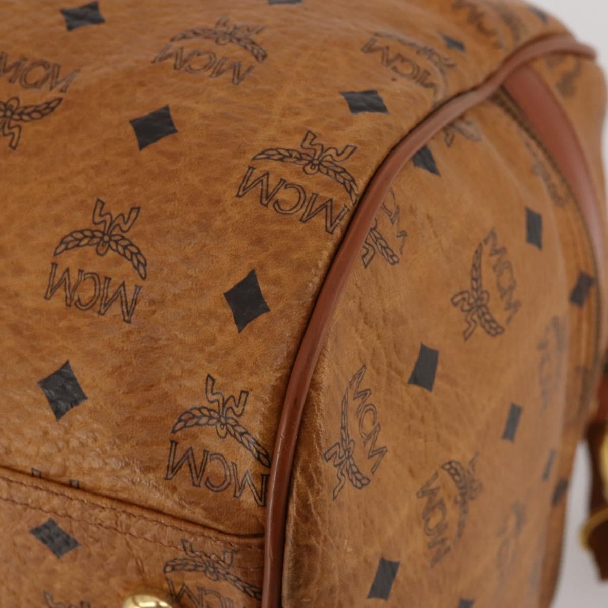 MCM Vicetos Leather Brown Leather Travel Bag Bag (Pre-Owned)