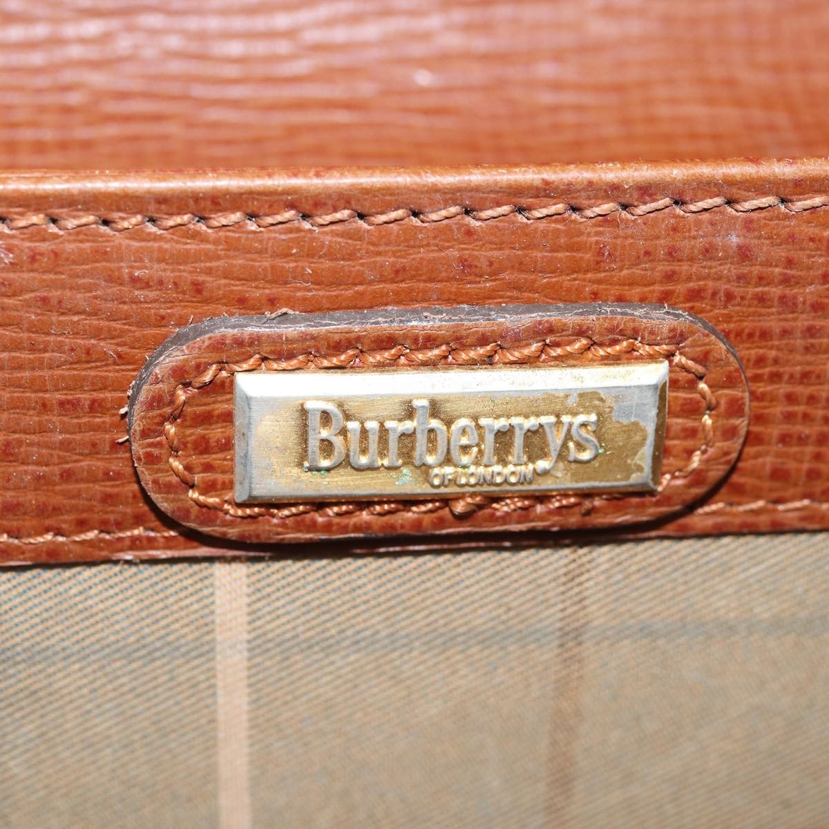 Burberry Vintage Leather Brown Leather Clutche & Pouche Bag (Pre-Owned)