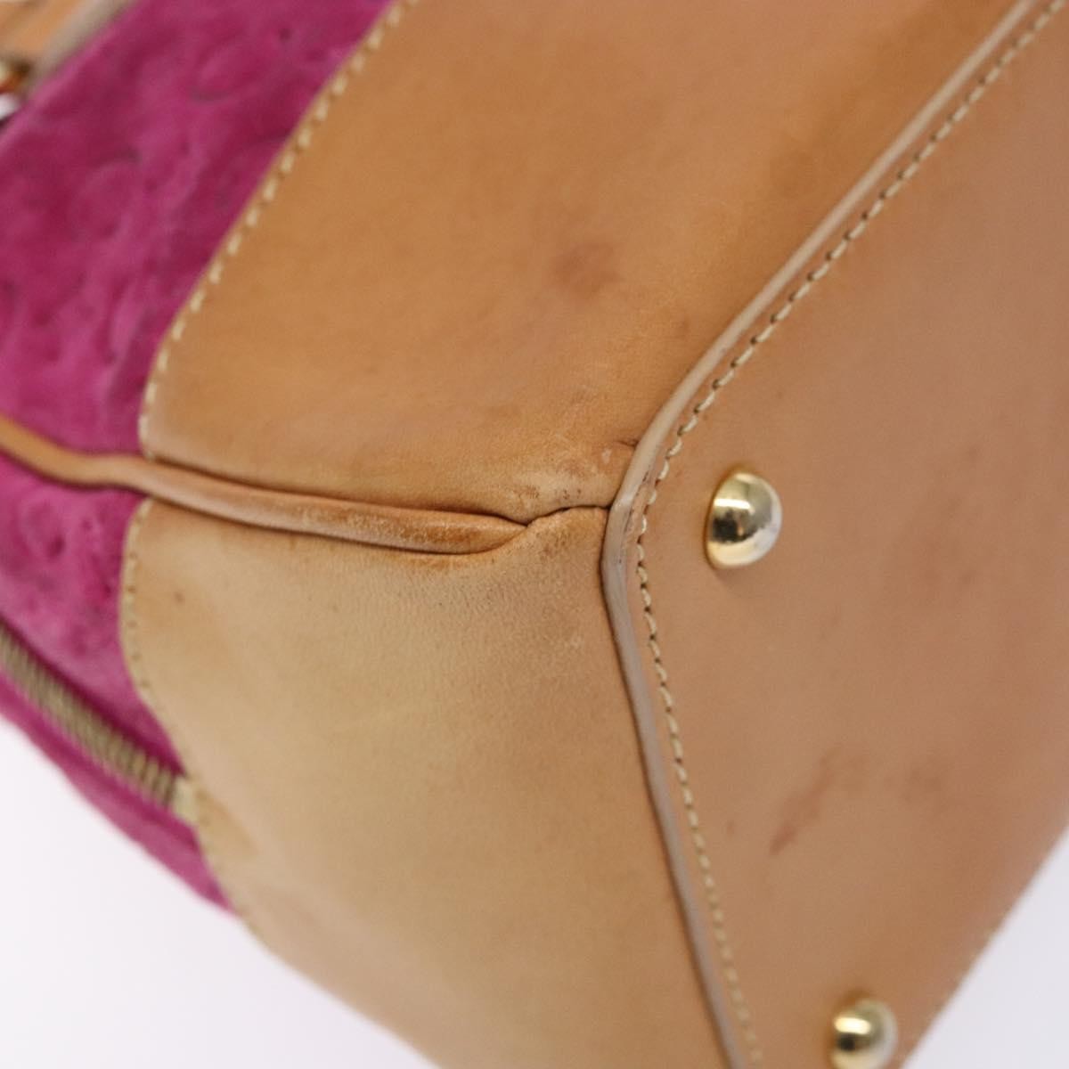 Celine Vintage Macadam C Macadam Suede Purple Suede Handbag (Pre-Owned)