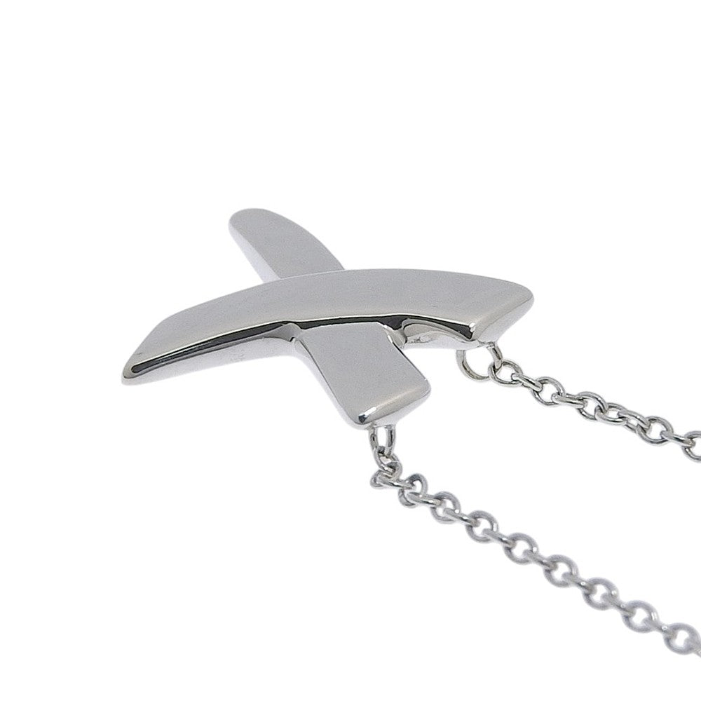 Tiffany & Co. Paloma Picasso Graffiti X Pendant Silver Silver Silver Necklace Jewelry (Pre-Owned)