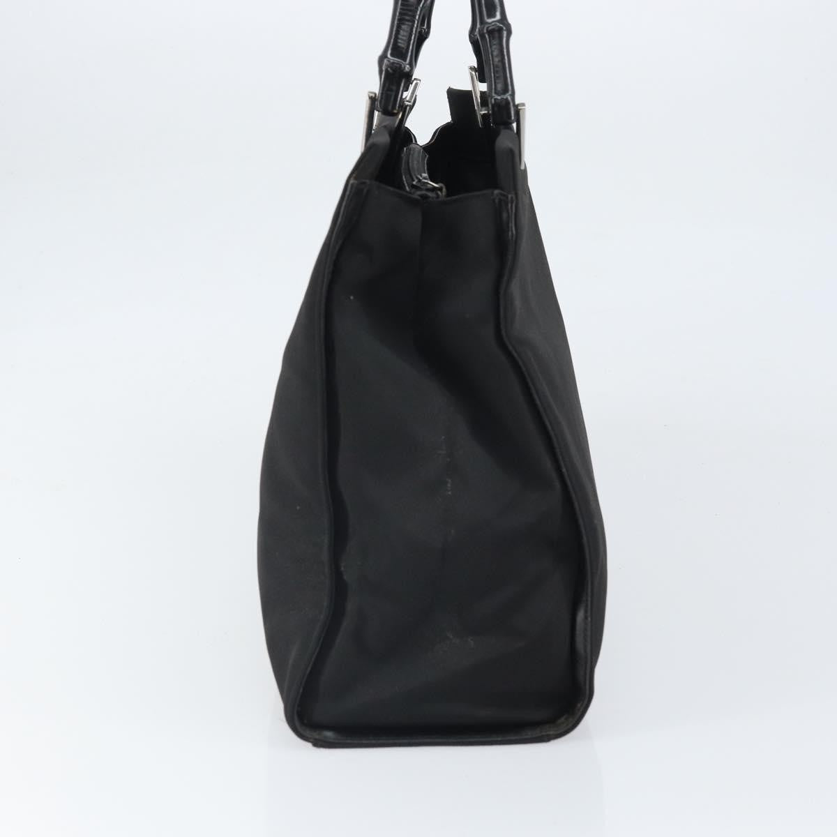 Gucci Bamboo Nylon Black Nylon Tote Bag Bag (Pre-Owned)