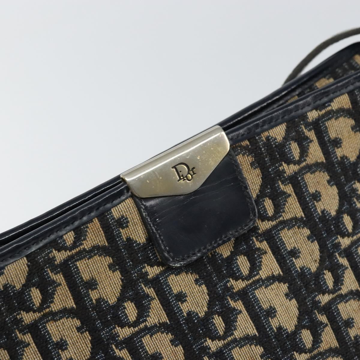 Christian Dior Vintage Trotter Canvas Navy Canvas Shoulder Bag Bag (Pre-Owned)