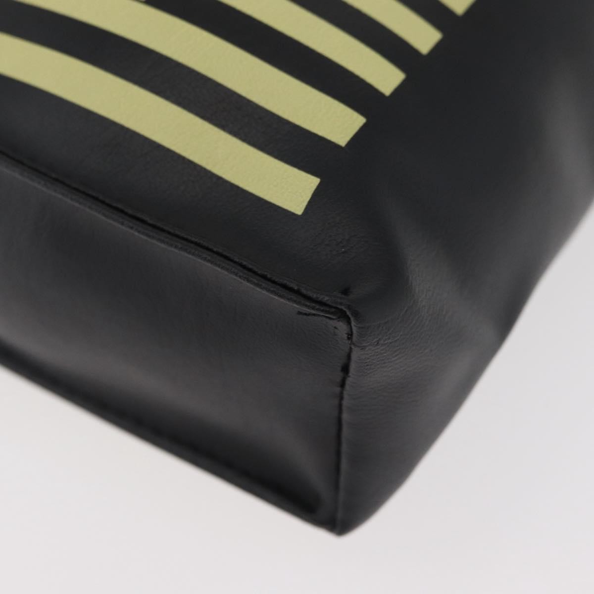 Fendi Fazzuolo Leather Black Polyester Tote Bag Bag (Pre-Owned)