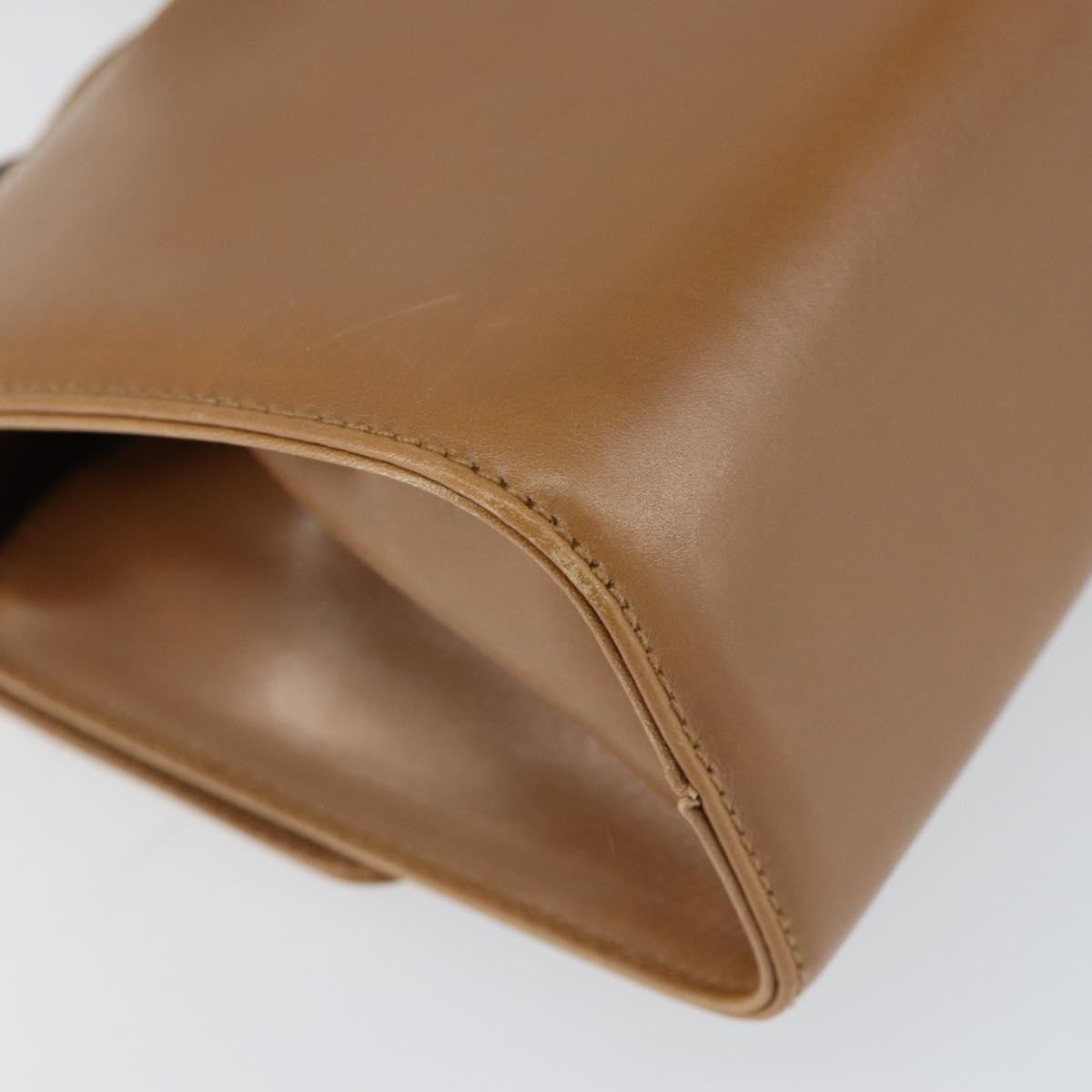 Salvatore Ferragamo Gancini Leather Brown Leather Shoulder Bag Bag (Pre-Owned)
