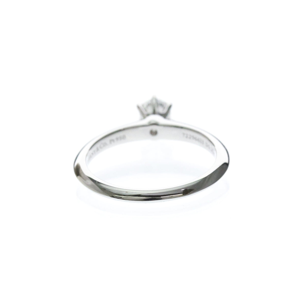 Tiffany & Co. Tiffany Setting Solitaire Platinum With Rbc Diamond Silver Platinum Ring Jewelry (Pre-Owned)