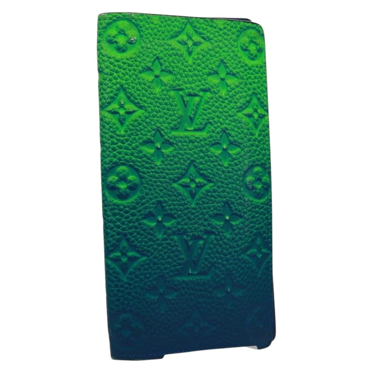 Louis Vuitton Brazza Limited Edition Illusion Monogram Taurillon Leather Green Leather Wallets Accessory (Pre-Owned)