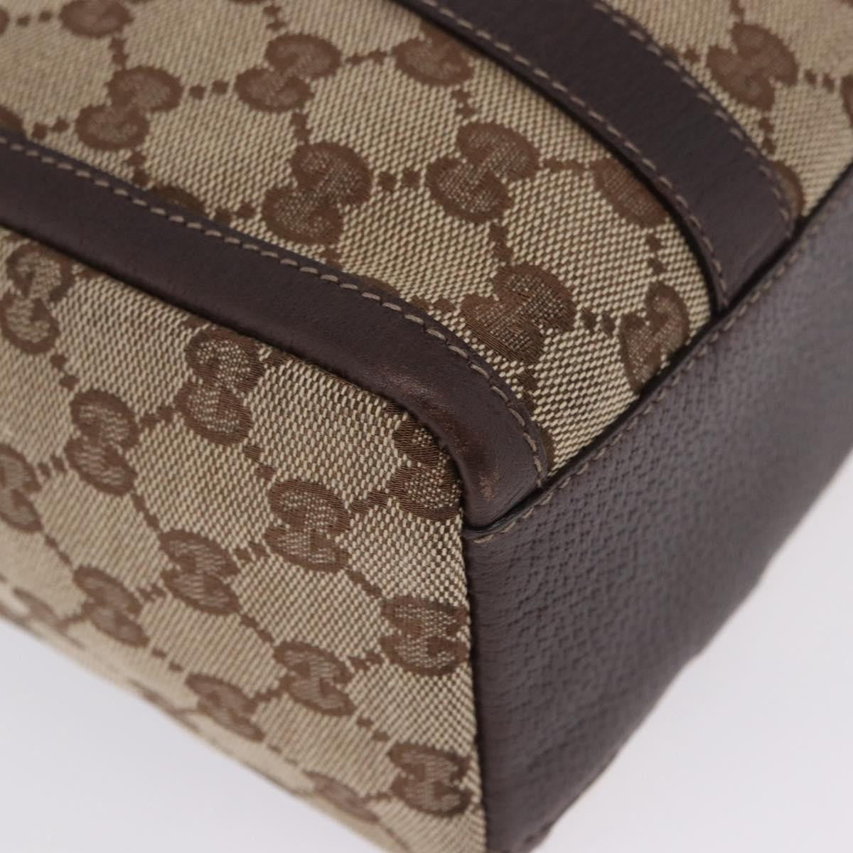 Gucci Abbey Boston Canvas Beige Canvas Shoulder Bag Bag (Pre-Owned)