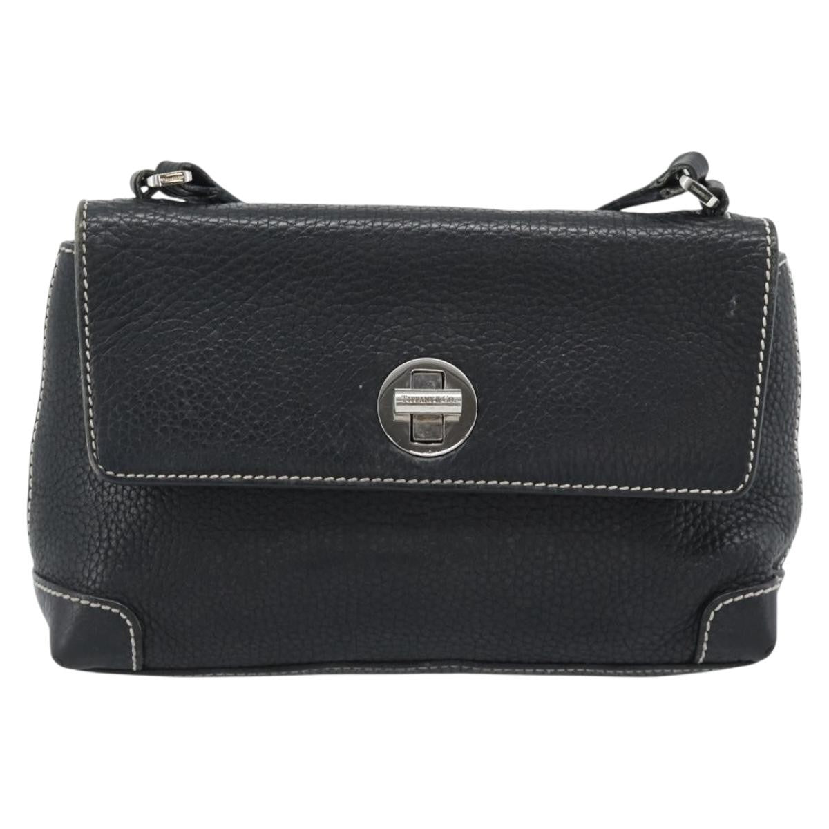 Tiffany & Co. Vintage Leather Black Leather Shoulder Bag Bag (Pre-Owned)