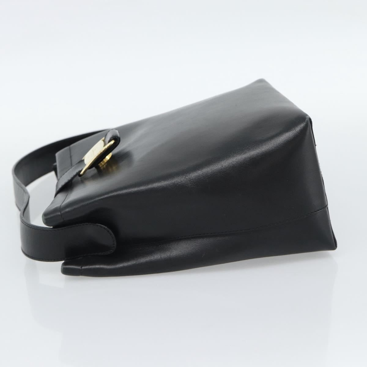 Salvatore Ferragamo Vala Leather Black Leather Shoulder Bag Bag (Pre-Owned)