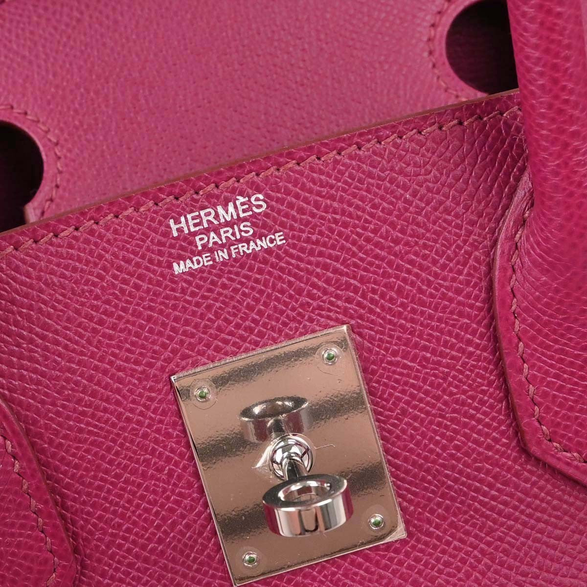 Hermes Birkin Red Epsom With Gold Hardware Pink Leather Handbag (Pre-Owned)
