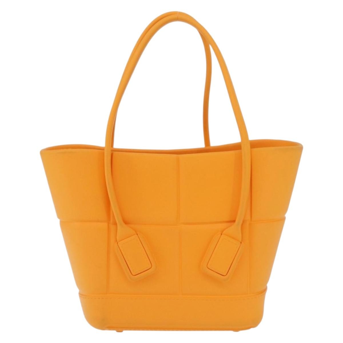 Bottega Veneta Arco Rubber Orange Rubber Tote Bag Bag (Pre-Owned)