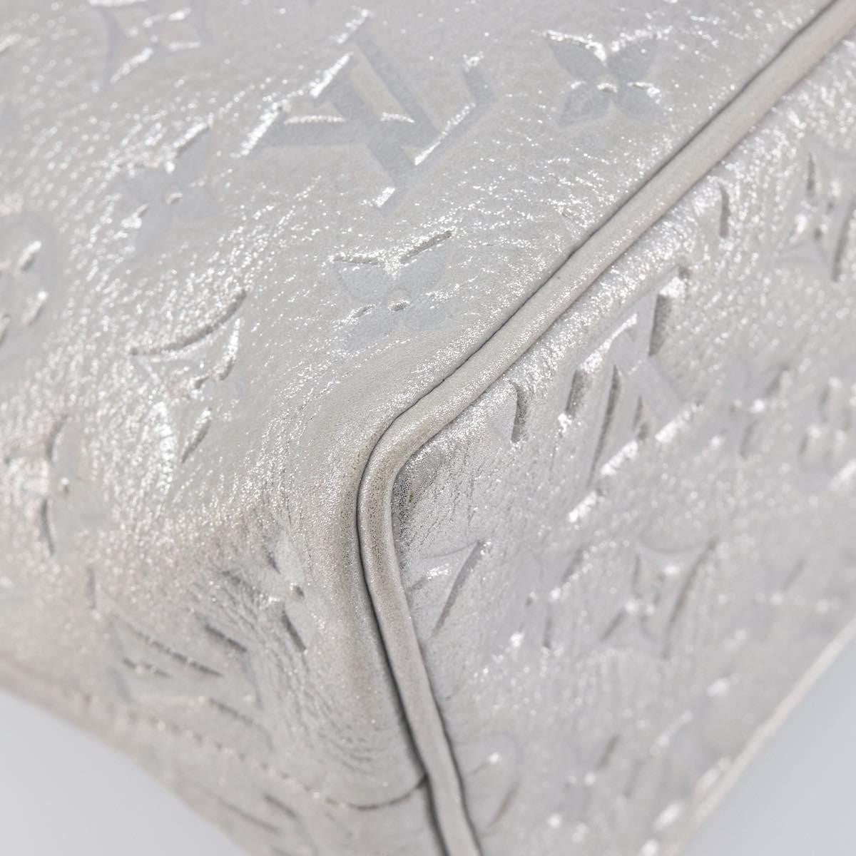 Louis Vuitton Halo Limited Edition Shimmer Monogram Embossed Leather Silver Leather Handbag (Pre-Owned)