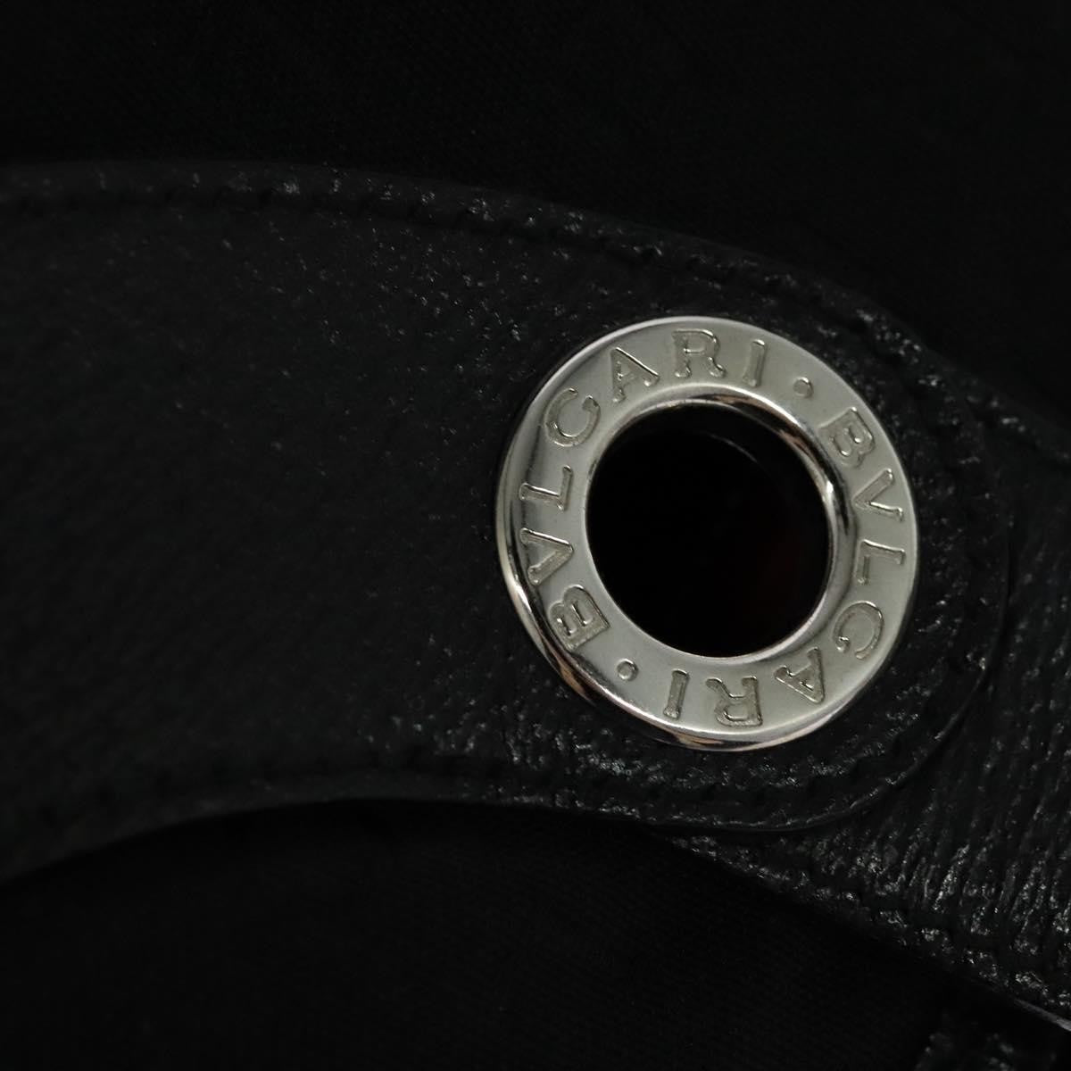Bvlgari Logomania Canvas Black Canvas Shoulder Bag Bag (Pre-Owned)