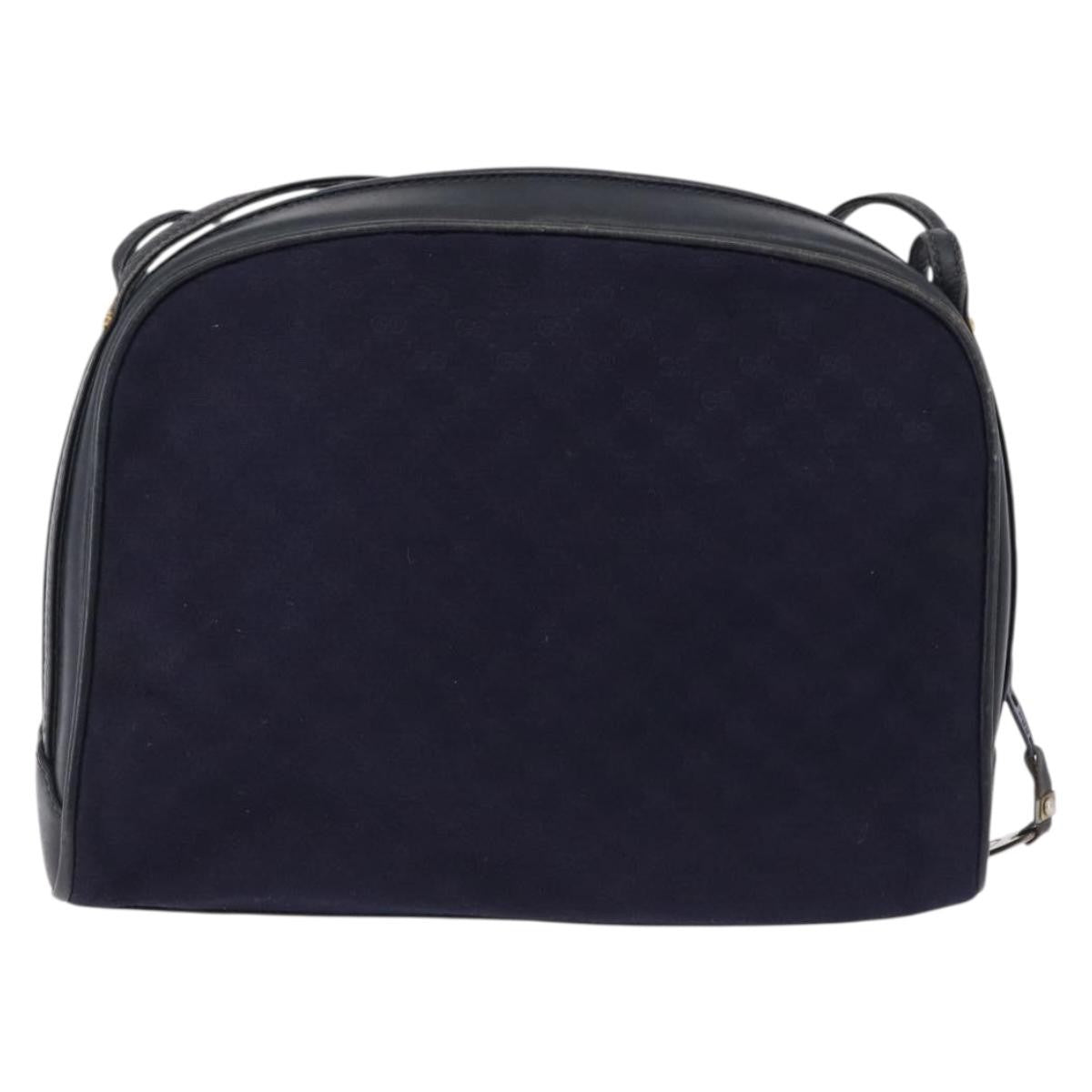 Gucci Micro Gg Canvas Canvas Navy Canvas Shoulder Bag Bag (Pre-Owned)