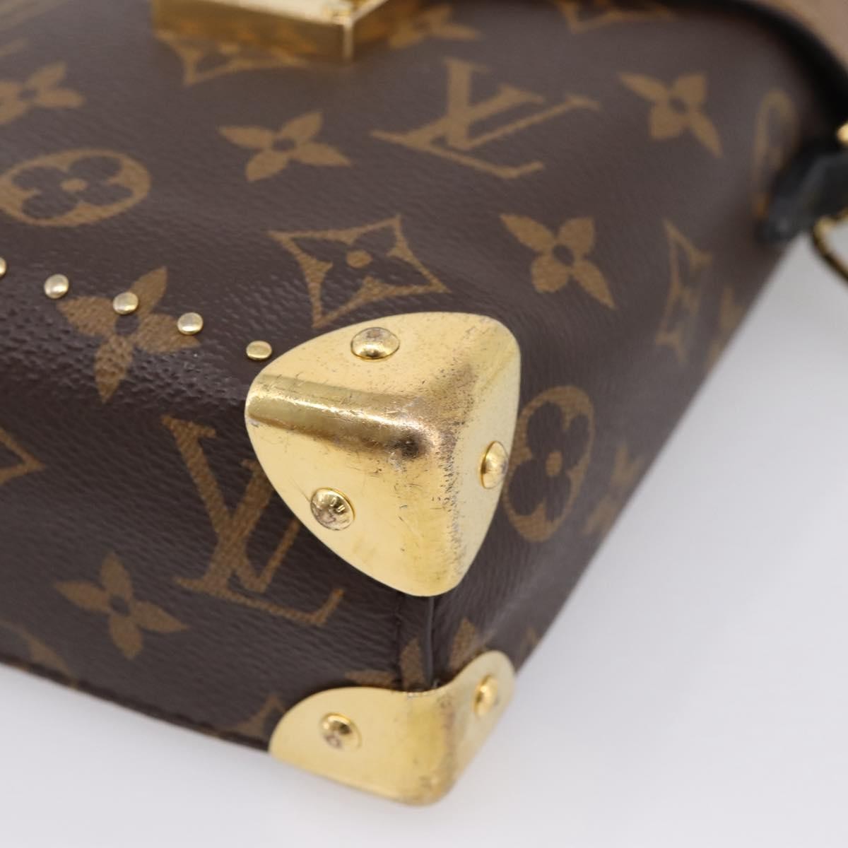 Louis Vuitton Camera Box Nm Studded Reverse Monogram Canvas Brown Canvas Handbag (Pre-Owned)