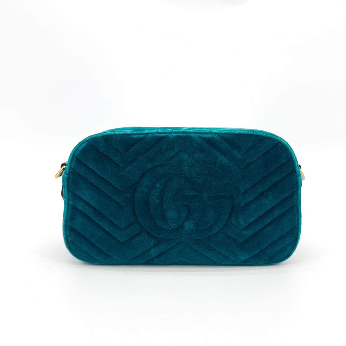 Gucci Gg Marmont Matelasse Velvet Green Velvet Shoulder Bag Bag (Pre-Owned)