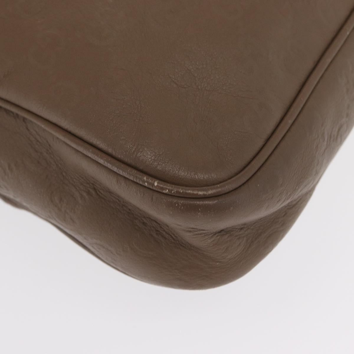 Gucci Convertible Briefcase Leather Brown Leather Briefcase Bag (Pre-Owned)