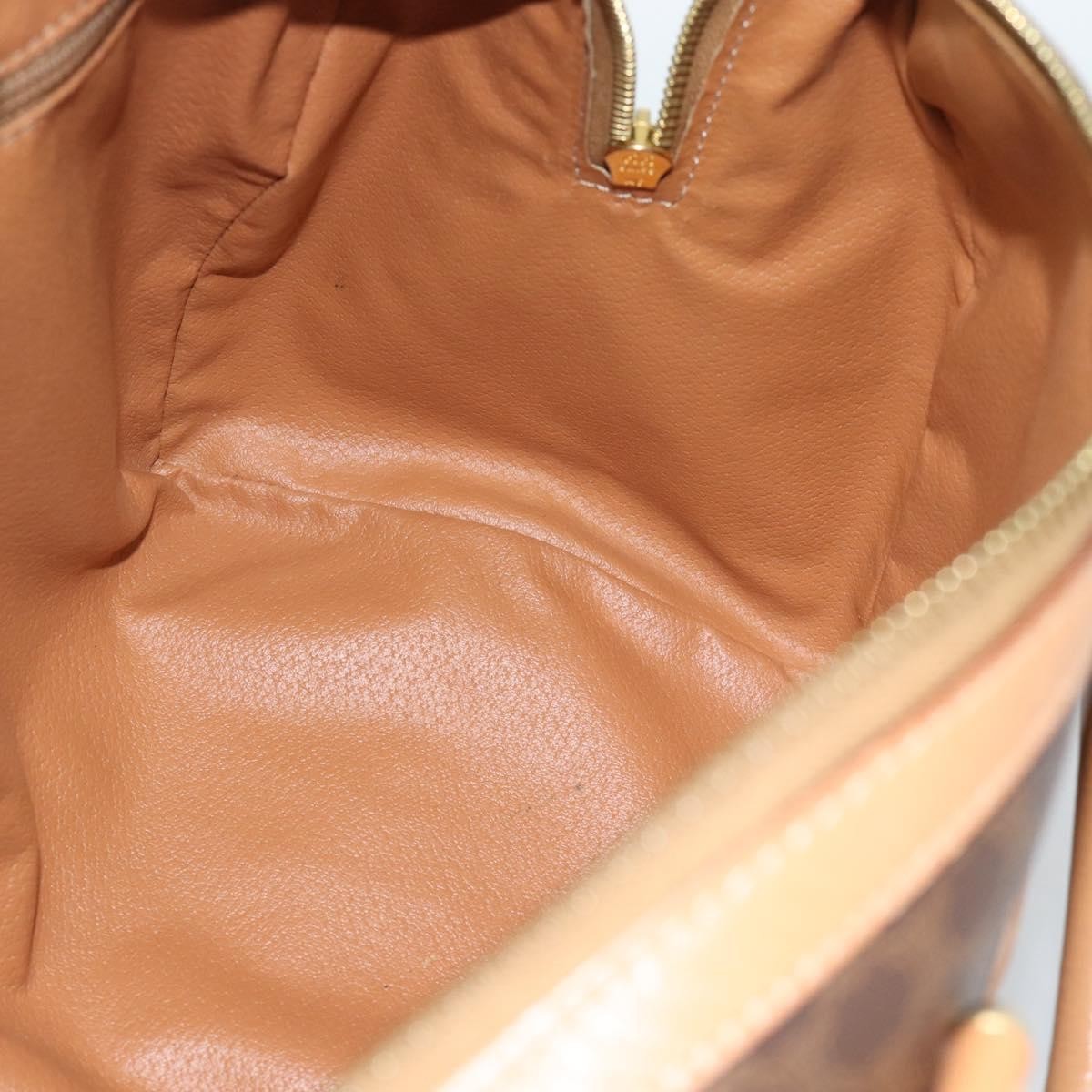 Celine Vintage Boston Macadam Coated Canvas Brown Pvc Handbag (Pre-Owned)