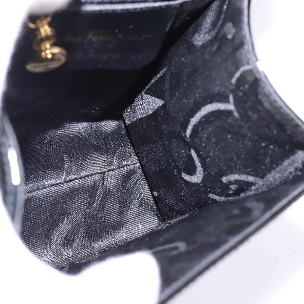 Salvatore Ferragamo Vintage Vara Bow Top Handle Patent Leather Black Patent_Leather Handbag (Pre-Owned)