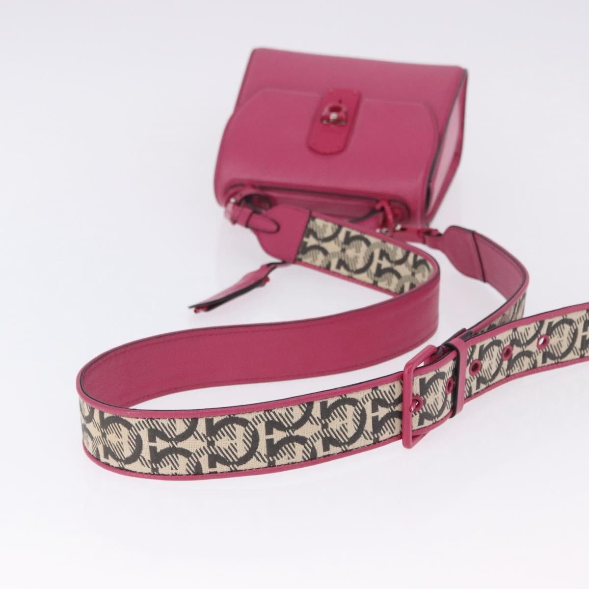 Salvatore Ferragamo Boxyz Top Handle Leather Pink Leather Handbag (Pre-Owned)