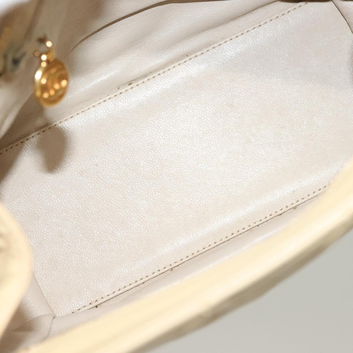 Chanel Chain Leather Beige Leather Shoulder Bag Bag (Pre-Owned)