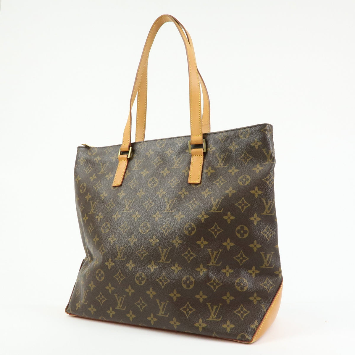 Louis Vuitton Cabas Mezzo Monogram Canvas Brown Canvas Tote Bag Bag (Pre-Owned)